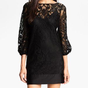 Laundry by Shelli Segal Black Lace 2-piece Dress